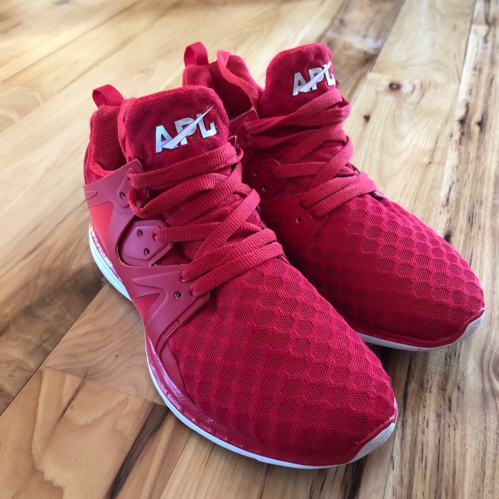 Red APL tennis shoes